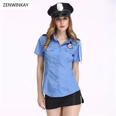 female sexy police officer halloween erotic costumes for women sexy cosplay dress role play sex
