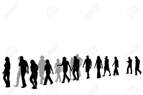 Silhouette Of People Walking At Getdrawings Free Download