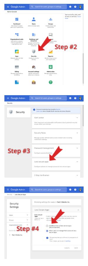 After configuring gmail with outlook sometimes it is not working and asking for password. Allowing Less Secure Apps - Red 3 Media