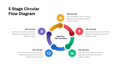 5 Step Circular Flow Diagram Template For Powerpoint And Keynote