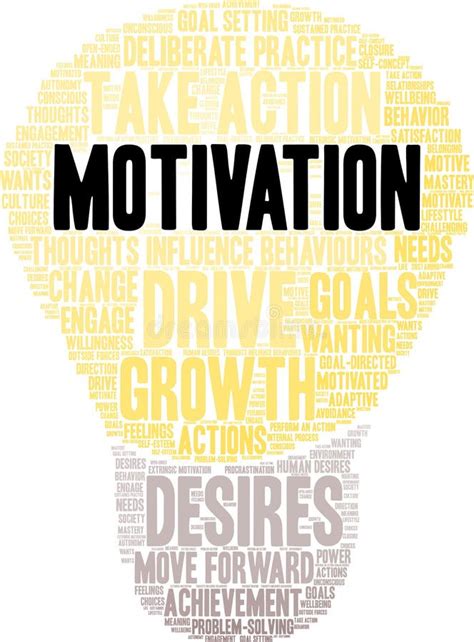 Motivation Word Cloud Stock Vector Illustration Of Extrinsic 211016960
