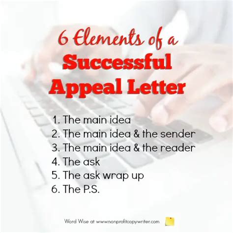 6 Elements In A Successful Appeal Letter Writing Format