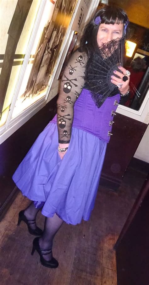 Goth Tgirl Wearing Purple Corset And Skirt Goth Tgirl Wear Flickr