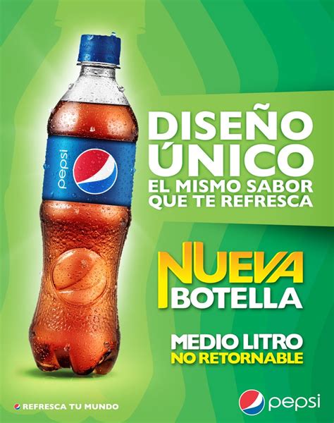 Arte Cortes Campaña Pepsi Lanzamiento Nuevo Botella 500 Ml