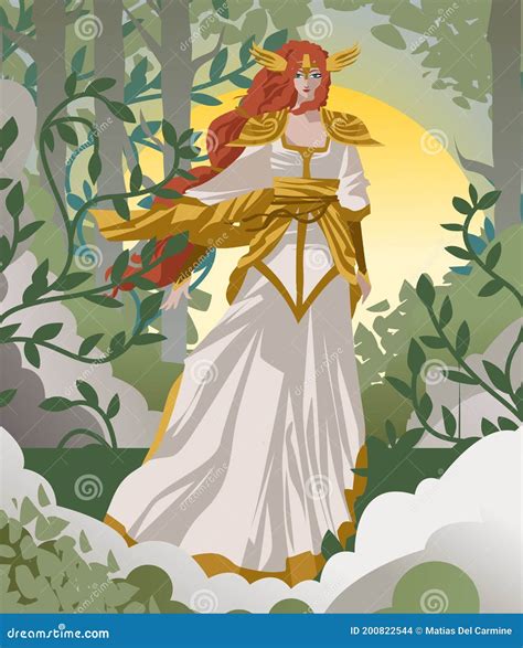 freya norse goddess vector illustration 12570340