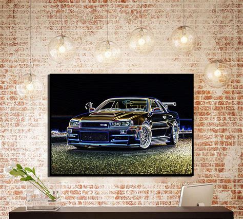 Nissan Poster Nissan GTR Print Nissan GTR Artwork Nissan Etsy