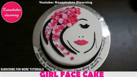 Birthday Cakes For Women Teenage Girls Ladies Beautiful Face Pink