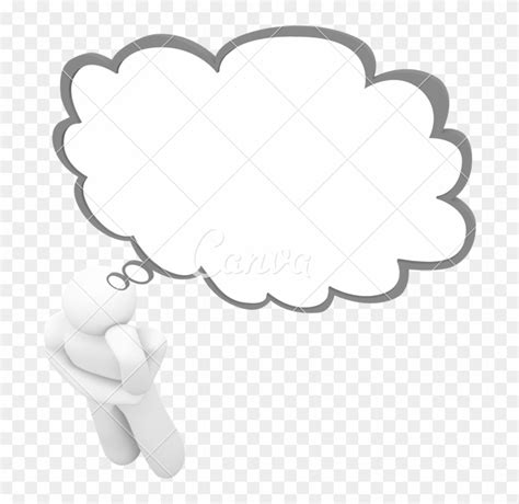 Thought Cloud Thinker Blank Copy Space Thinking Person Thought Bubble