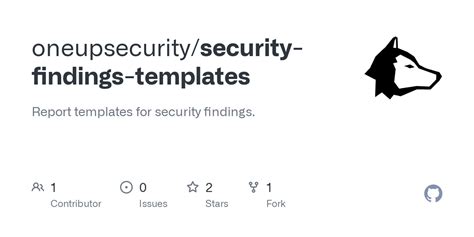 Github Oneupsecuritysecurity Findings Templates Report Templates