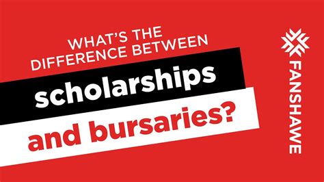 Whats The Difference Between Scholarships And Bursaries Youtube