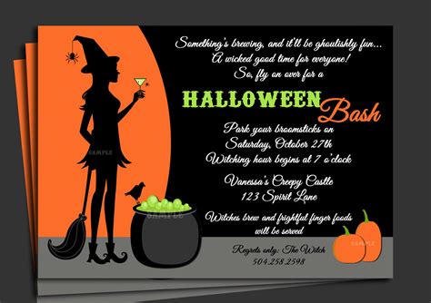 Halloween Invitation Printable With Free Shipping Cocktails
