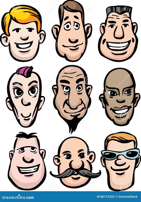 Cartoon Faces Of Men