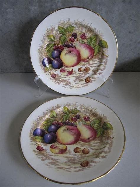 Vintage Aynsley Fruit Plates With Gilded Accents Aynsley Ceramics