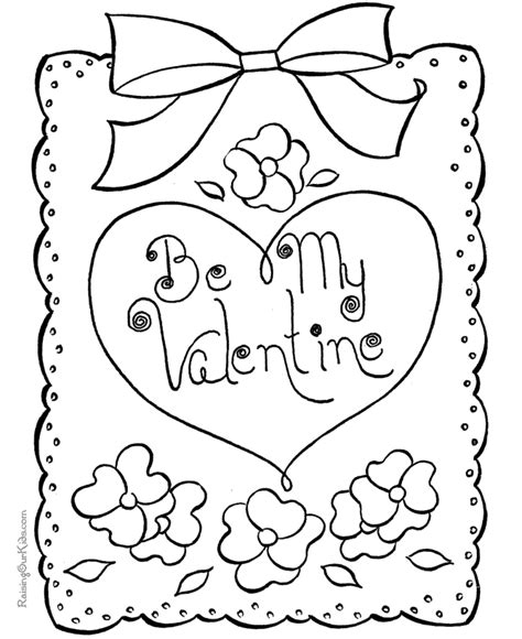 Hearts and flowers for valentine's day are the perfect time to break out the pink and red crayons! Valentine Coloring Sheets - 017