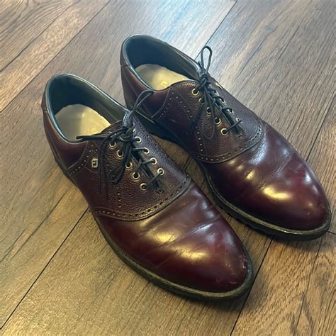 Footjoy Shoes Footjoy Classics Vintage Made In Usa 5 Burgundy Golf