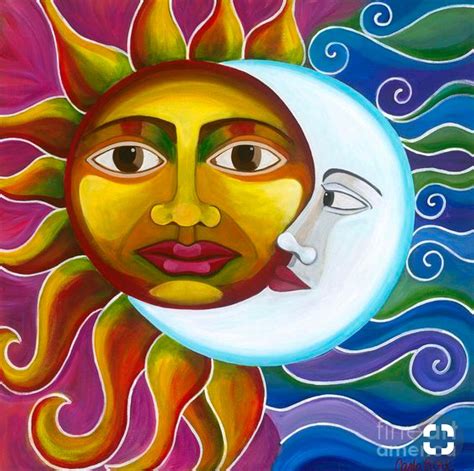 Sun And Moon Moon Stars Art Sun Art Sun Painting