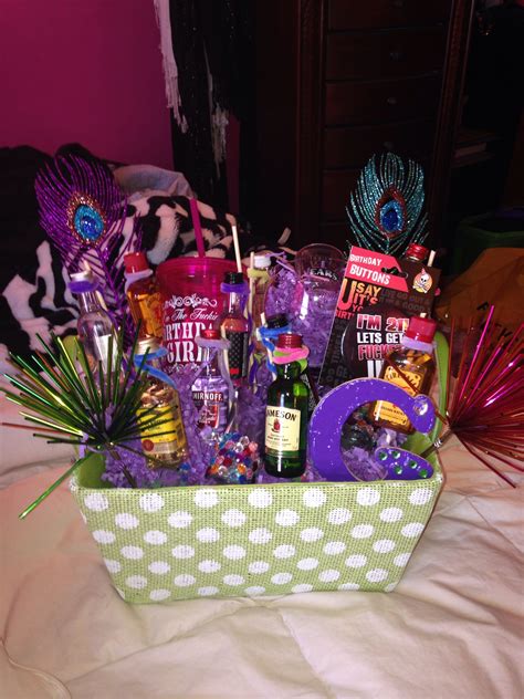 In my entire gifting experience. 21st birthday gift basket I made #diy #crafts #birthday ...