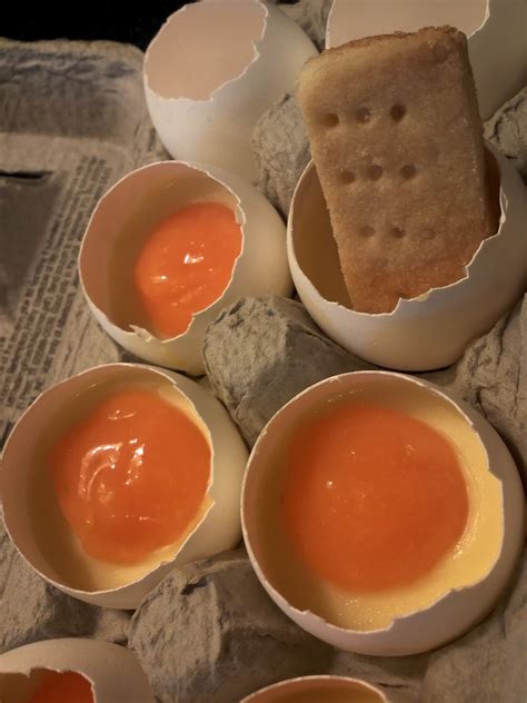 Chop mini eggs in half with knife, mix into dough. hydropackulicity: Easter Dessert: Boiled Egg Custard with ...