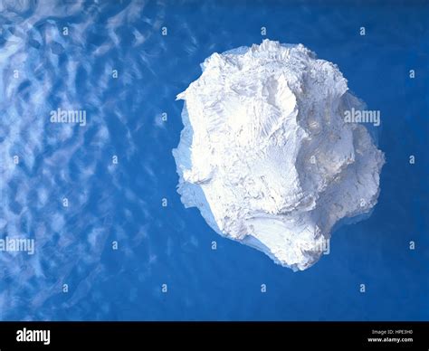 3d Rendering Iceberg Floating On Blue Ocean Stock Photo Alamy