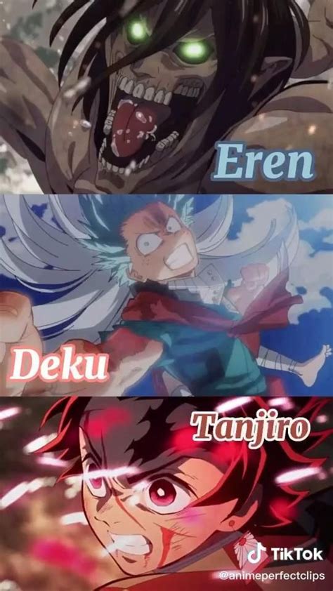 Eren Deku Tanjiro Video Anime Anime Guys Yandere Anime