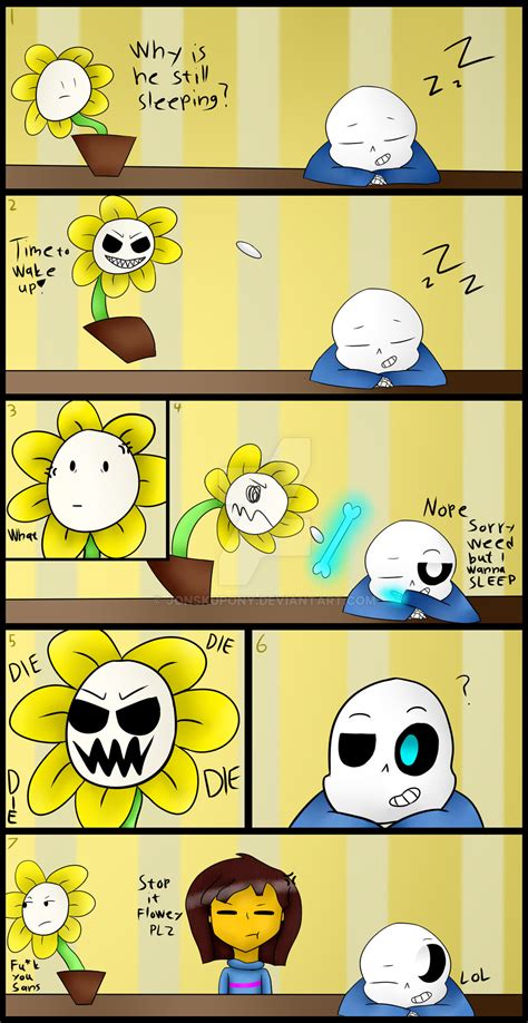 Flowey Vs Sans By Jonskupony On Deviantart