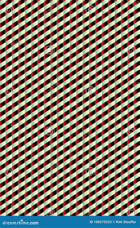Red And White Checkerboard Diagonal Pattern Stock Illustration