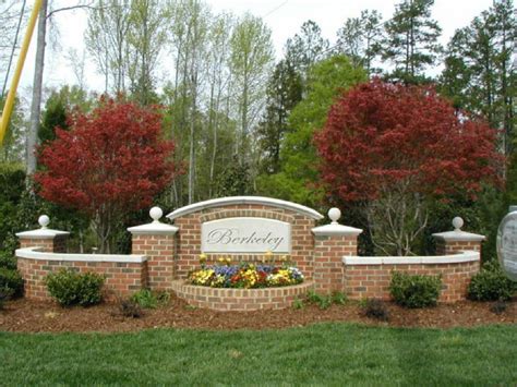 Subdivision Entrance Monuments Outdoor Contracting Charlotte
