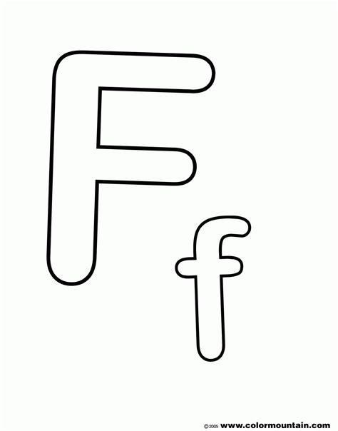 Printable Letter F Coloring Pages