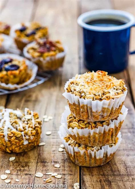 eggless baked apple oatmeal muffins mommy s home cooking