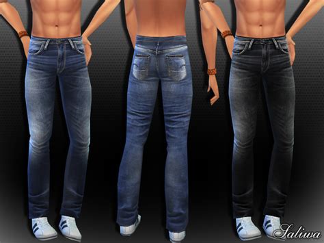 The Sims Resource Men Realistic Wrangler Jeans By Saliwa • Sims 4