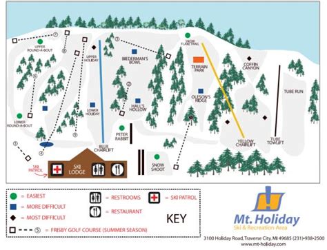 Mt Holiday Ski Area Trail Map Onthesnow