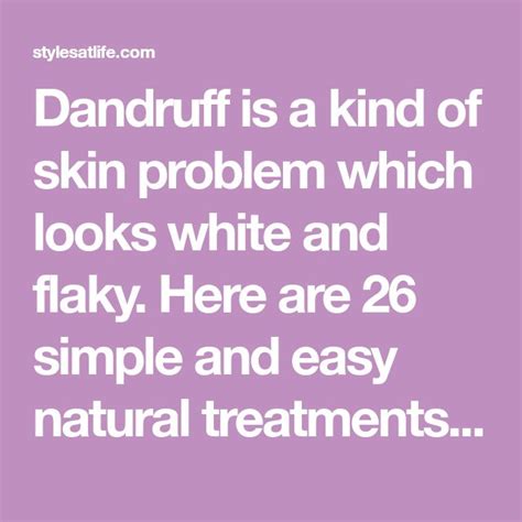 home remedies   rid  dandruff permanently natural