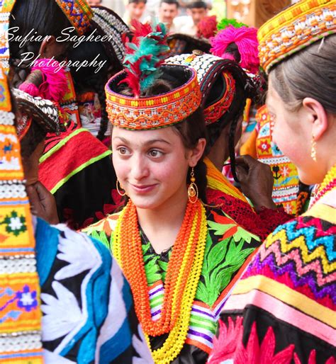 A Kalasha Girl During Chilam Joshi Festival In Bamburet Kalash Valley