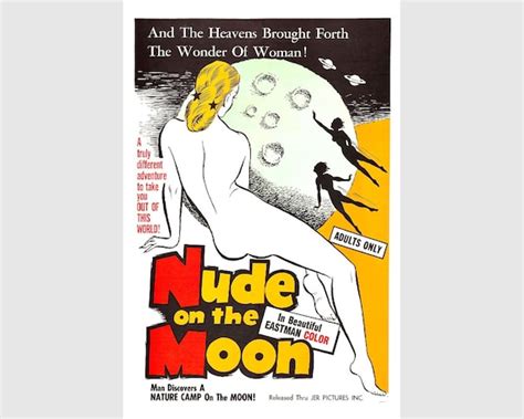 Nude On The Moon 1960s Movie Poster Art Print Retro Nude Etsy