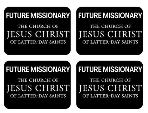 LDS Missionary Tag Mormon Missionary Name Tag Lds Art Etsy