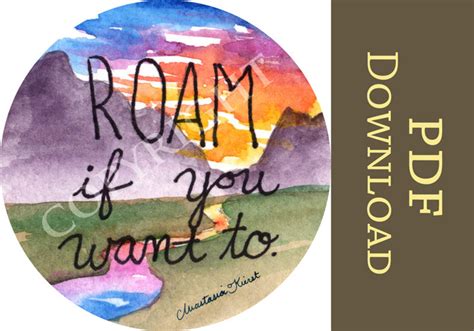 Roam If You Want To Instant Download Digital Travel Etsy España