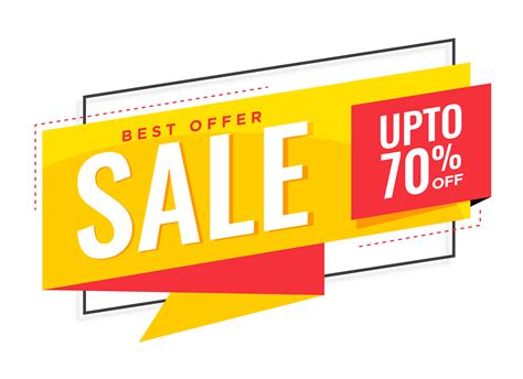 Stylish Yellow Sale Banner Design Download Free Vector Art Stock