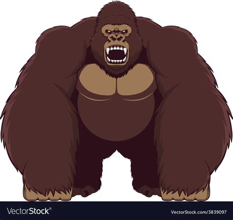 Angry Gorilla Royalty Free Vector Image Vectorstock