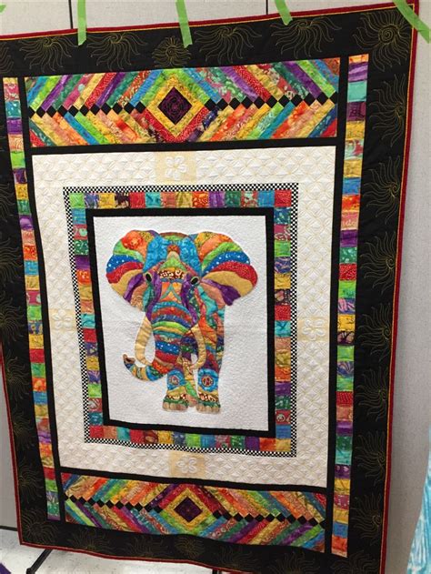 Pin By Sue Chagnon On Elephant Quilts Elephant Quilt Elephant Quilts