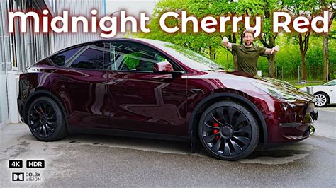New Tesla Model Y Performance Midnight Cherry Red 2023 Youtube