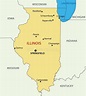 L'Illinois - état De Carte Des Etats-Unis Illustration de Vecteur ...