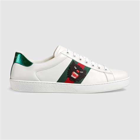 Ace Embroidered Sneaker Gucci Mens Sneakers 457131a38g09064