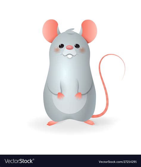 Cute Little Rat Cartoon Styl Royalty Free Vector Image