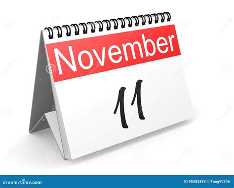 November 11 On Calendar Stock Illustration Illustration Of Memo 95385388