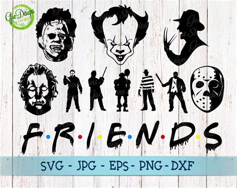 Horror Character Svg Friends Horror Svg Freddy Krueger Svg Jason