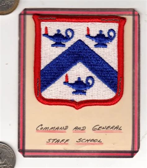 Us Army Command And General Staff School Vietnam Era Color Patch Regiment