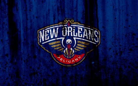 Download Wallpapers 4k New Orleans Pelicans Grunge Nba Basketball