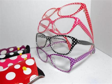 Womens Polka Dot Dotted Dots Reading Glasses With Pouch Case Choose Color V28 Ebay Reading