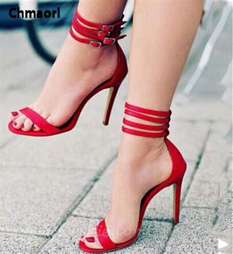 promotion 2015 summer buckle strap fashion women gladiator sandals sexy ankle high heels opening