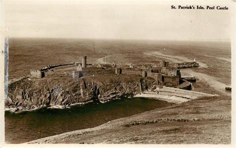 Real Photo Postcard St Patricks Isle Peel Castle Isle Of Man